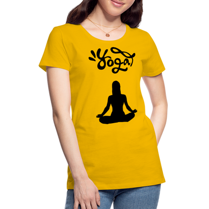 Frauen Premium T-Shirt - Yoga Shirt - Sonnengelb