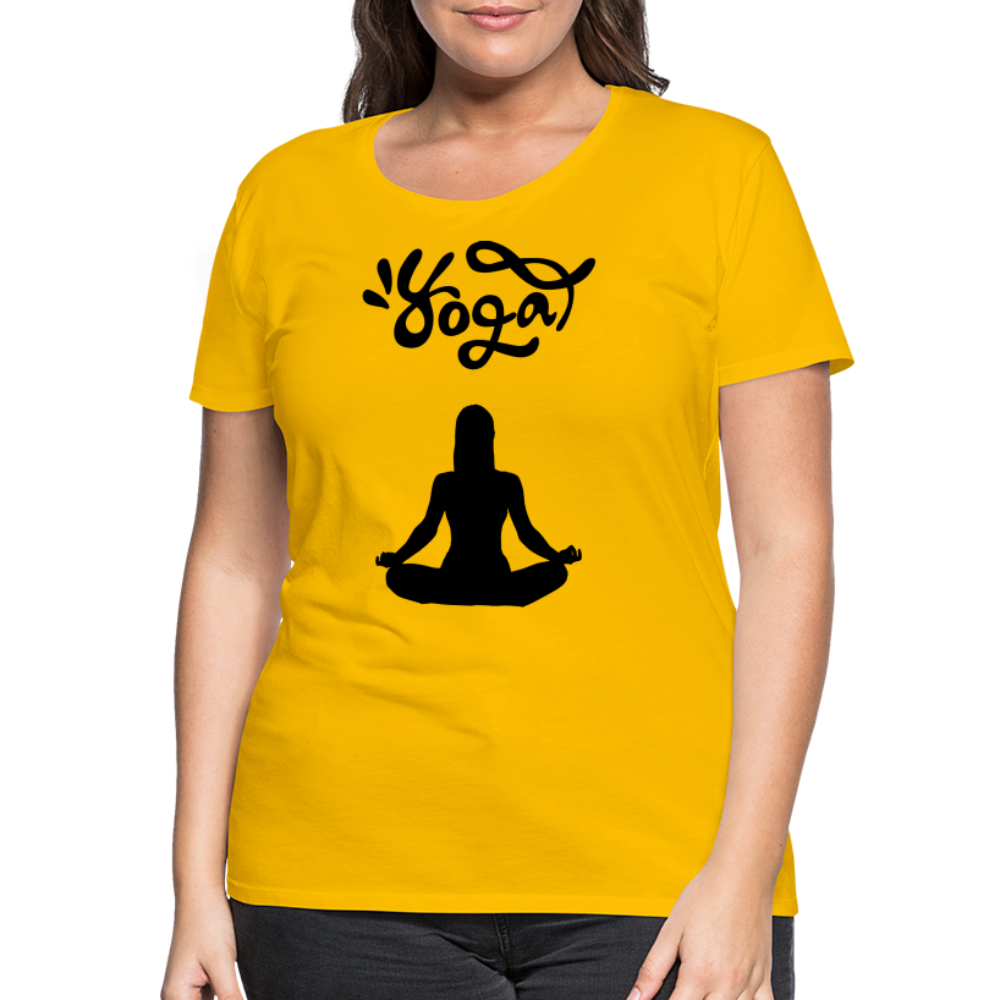 Frauen Premium T-Shirt - Yoga Shirt - Sonnengelb