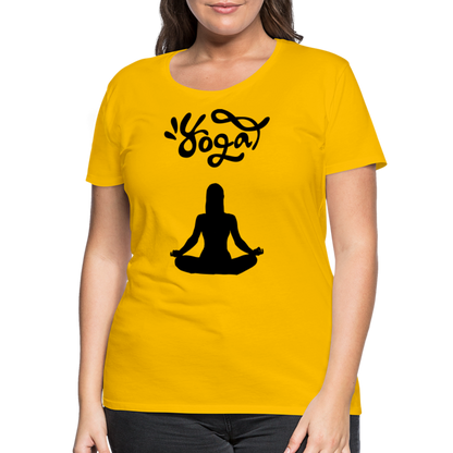 Frauen Premium T-Shirt - Yoga Shirt - Sonnengelb