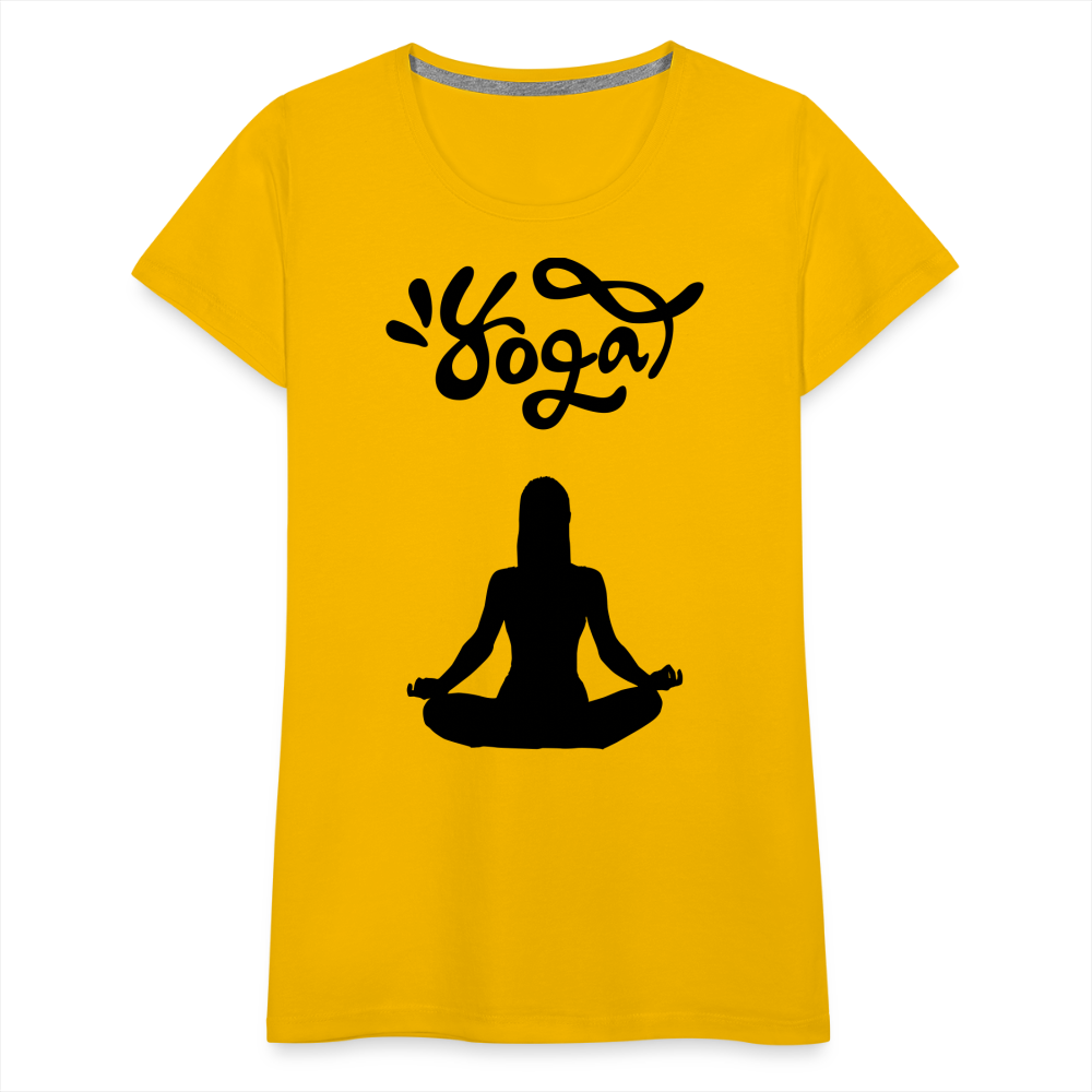 Frauen Premium T-Shirt - Yoga Shirt - Sonnengelb