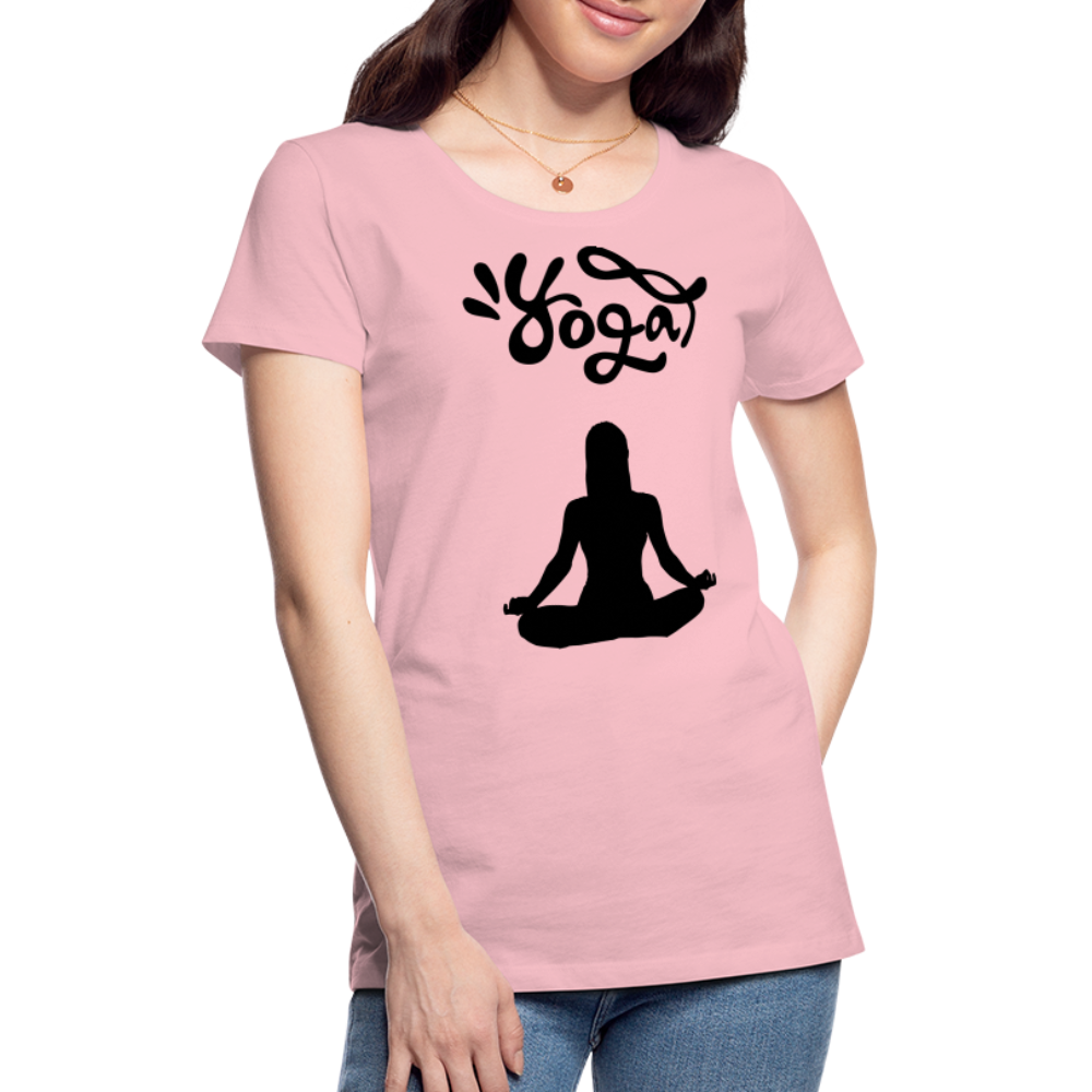 Frauen Premium T-Shirt - Yoga Shirt - Hellrosa