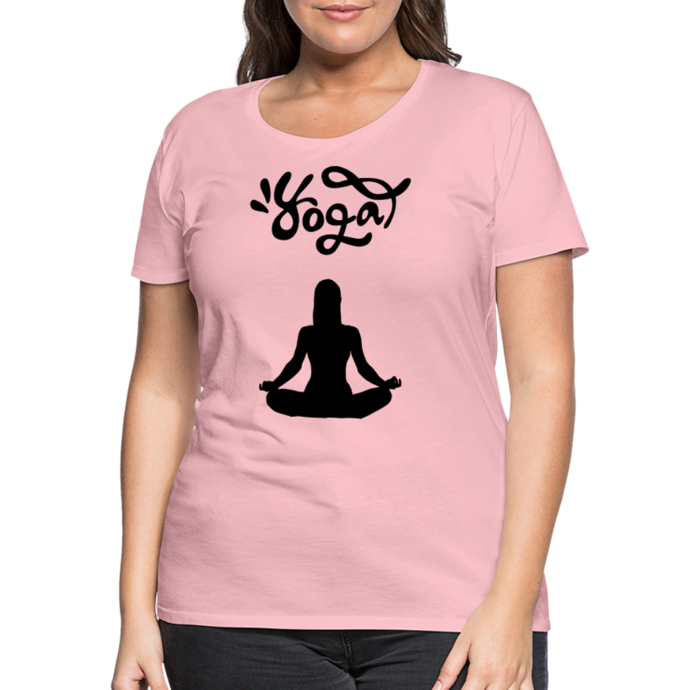 Frauen Premium T-Shirt - Yoga Shirt - Hellrosa