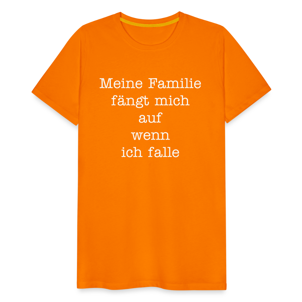 Männer Premium T-Shirt - Meine Familie Spruch - Orange