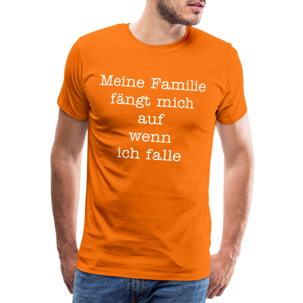 Männer Premium T-Shirt - Meine Familie Spruch - Orange