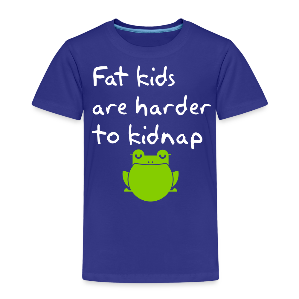 Kinder Premium T-Shirt - Fat kids are harder to kidnap -Dicke Kinder sind schwerer zu Entführen - Königsblau