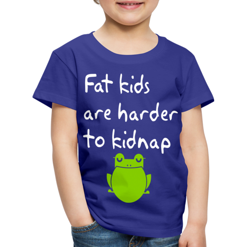 Kinder Premium T-Shirt - Fat kids are harder to kidnap -Dicke Kinder sind schwerer zu Entführen - Königsblau