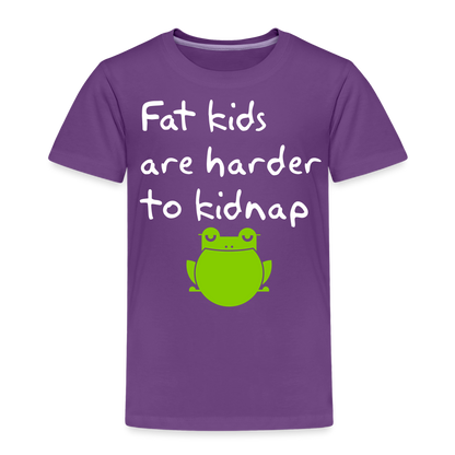 Kinder Premium T-Shirt - Fat kids are harder to kidnap -Dicke Kinder sind schwerer zu Entführen - Lila