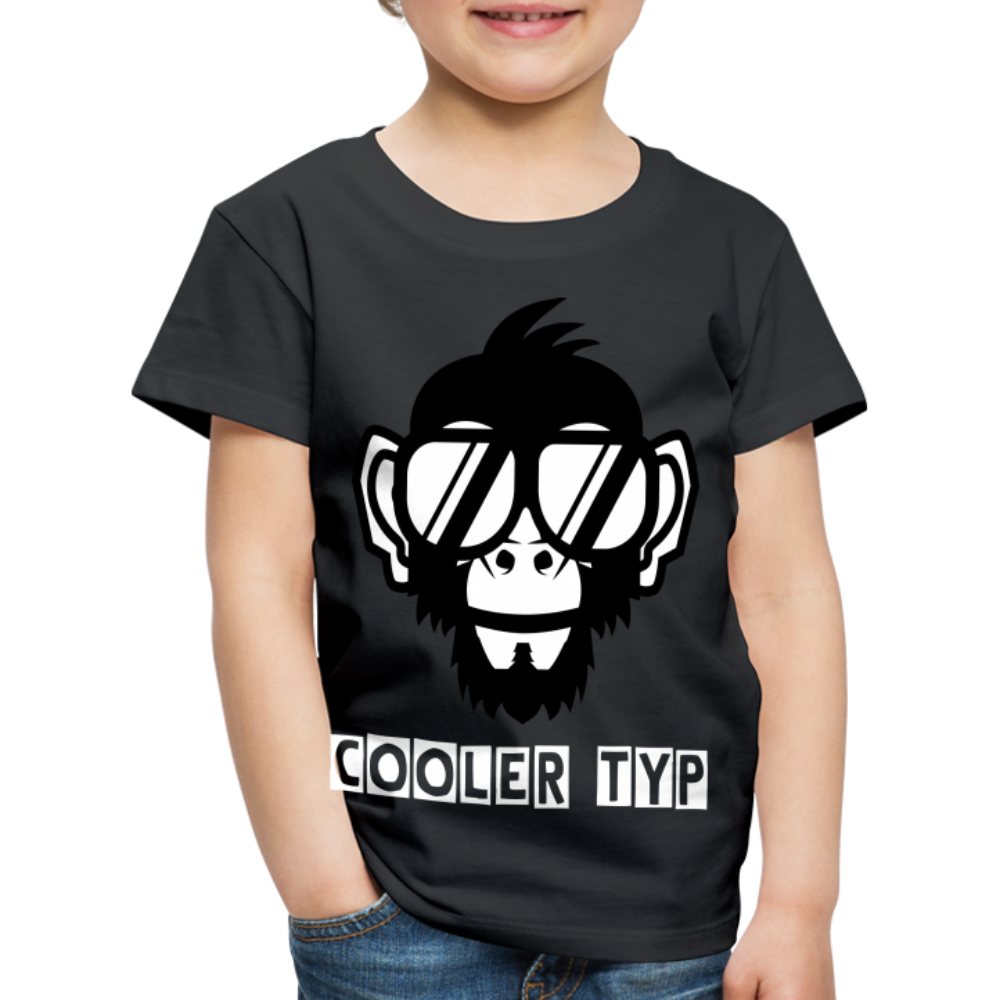 Kinder Premium T-Shirt - Cooler Typ Affen Design - Schwarz