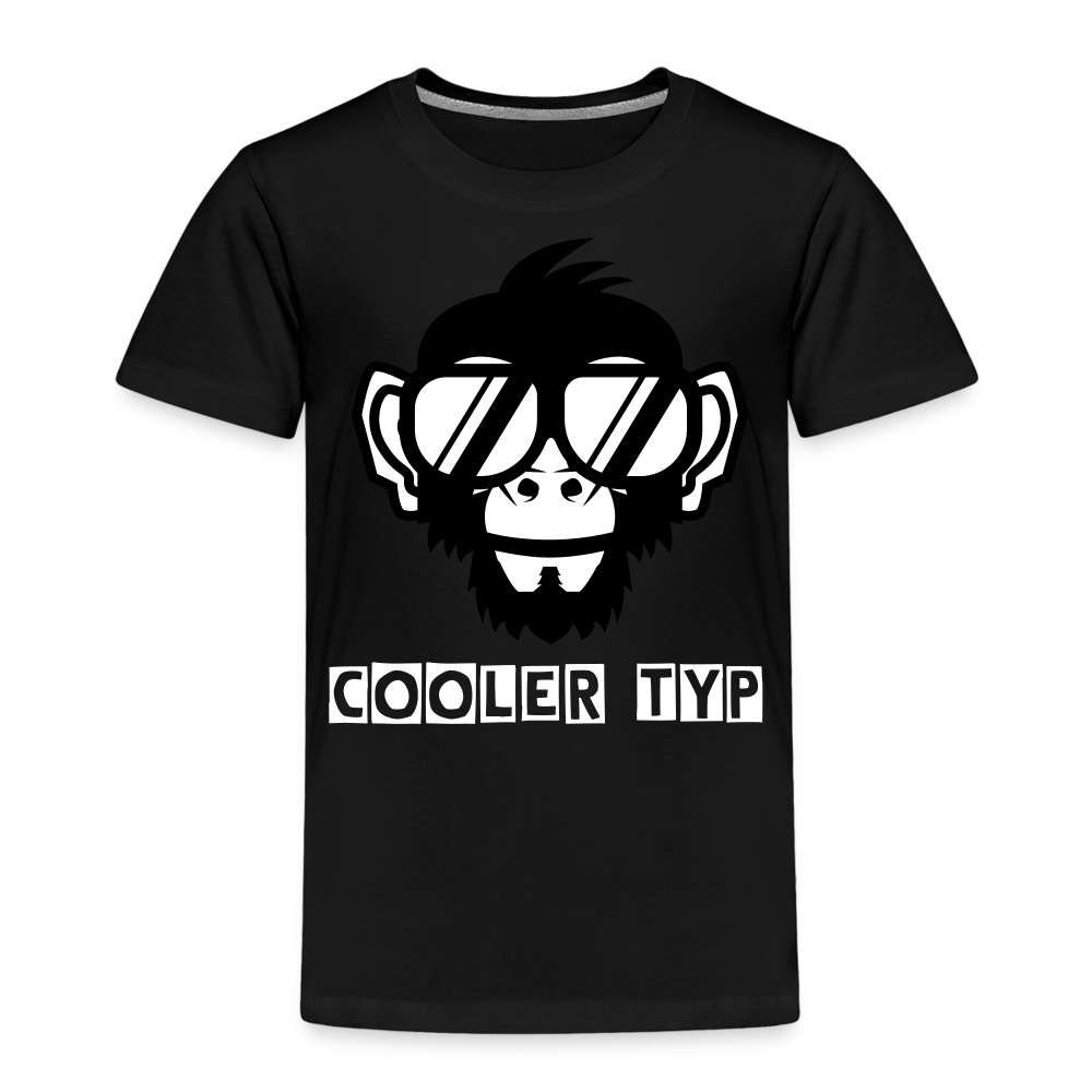 Kinder Premium T-Shirt - Cooler Typ Affen Design - Schwarz