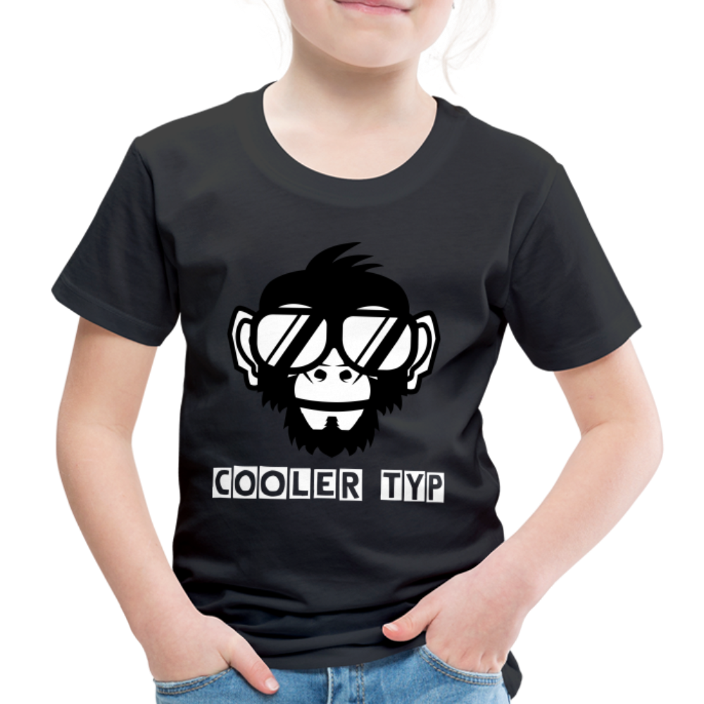 Kinder Premium T-Shirt - Cooler Typ Affen Design - Schwarz