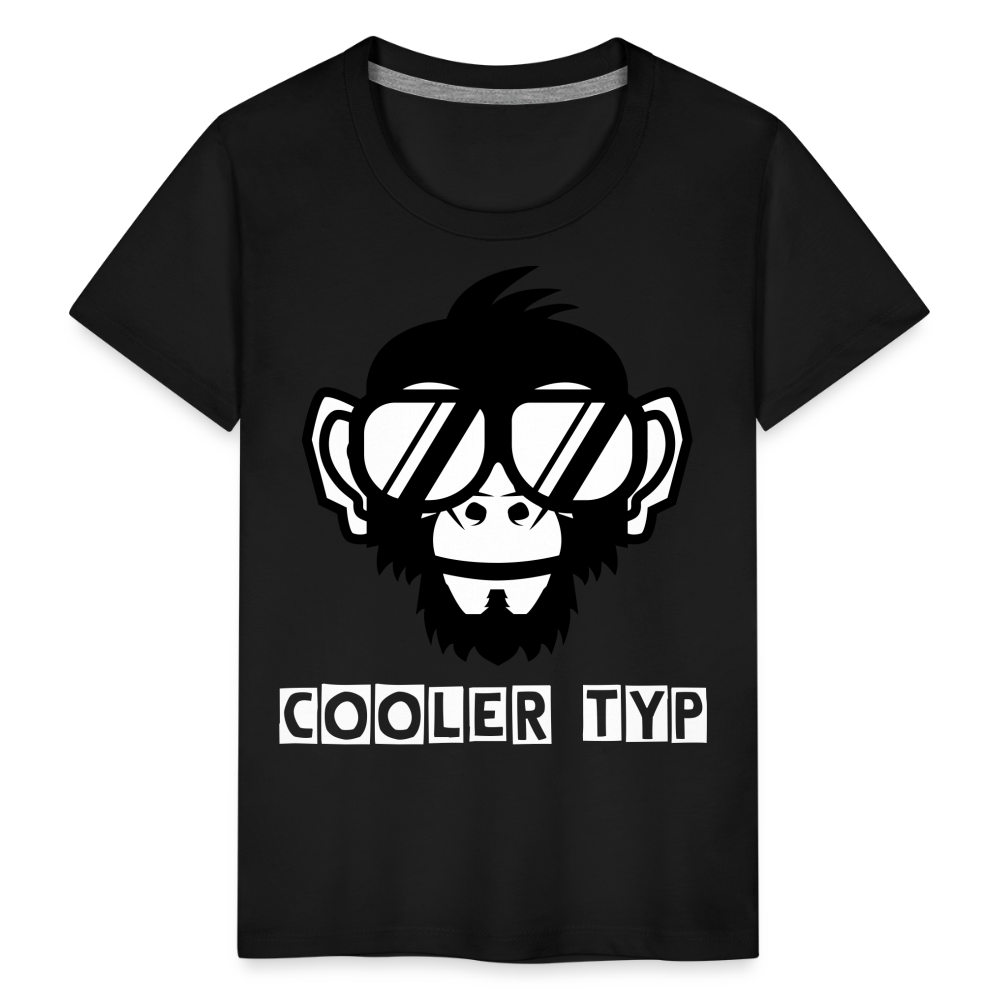 Kinder Premium T-Shirt - Cooler Typ Affen Design - Schwarz