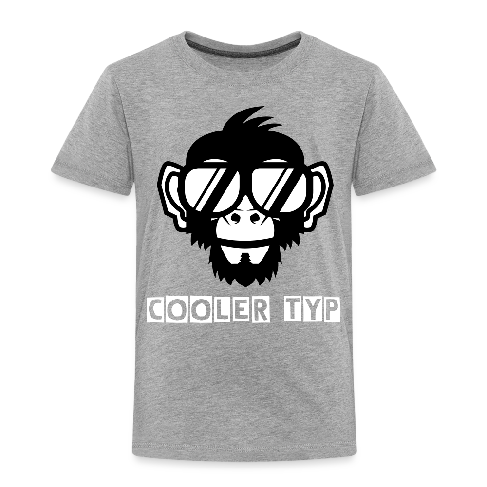 Kinder Premium T-Shirt - Cooler Typ Affen Design - Grau meliert