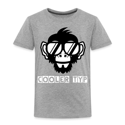 Kinder Premium T-Shirt - Cooler Typ Affen Design - Grau meliert