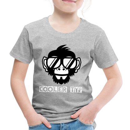 Kinder Premium T-Shirt - Cooler Typ Affen Design - Grau meliert