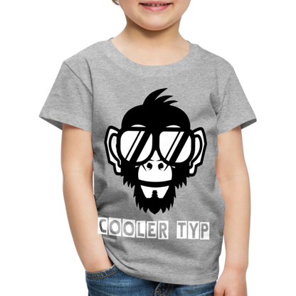 Kinder Premium T-Shirt - Cooler Typ Affen Design - Grau meliert