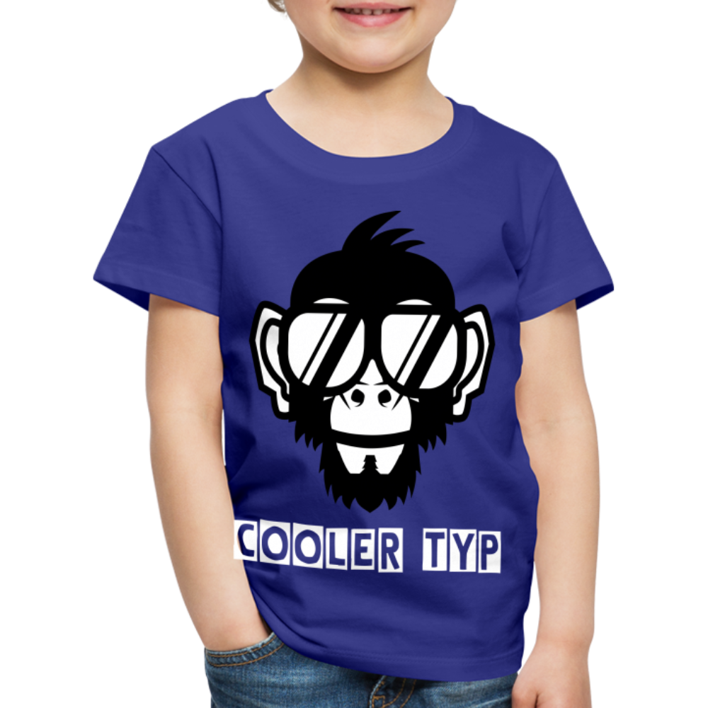 Kinder Premium T-Shirt - Cooler Typ Affen Design - Königsblau