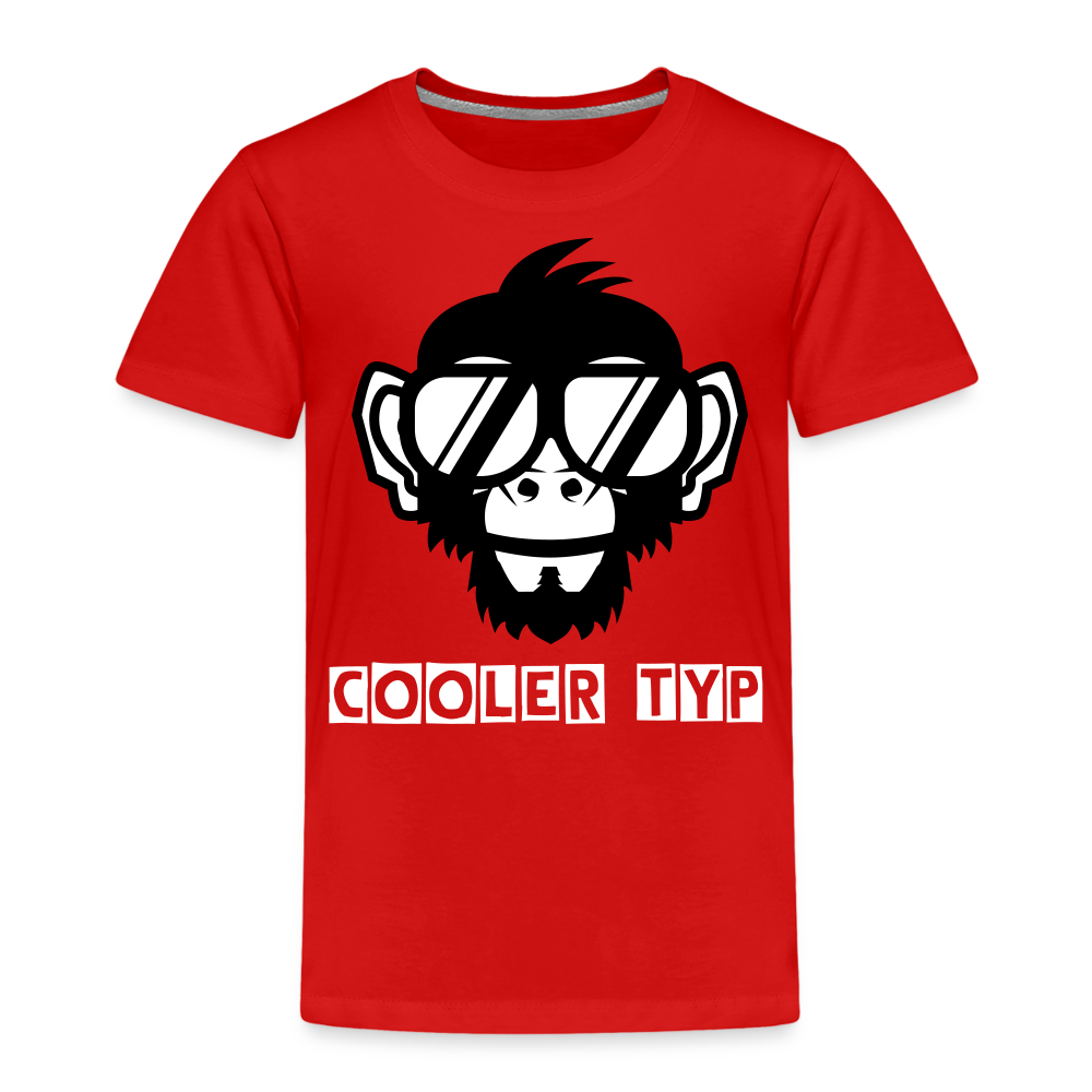 Kinder Premium T-Shirt - Cooler Typ Affen Design - Rot