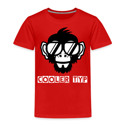 Kinder Premium T-Shirt - Cooler Typ Affen Design - Rot