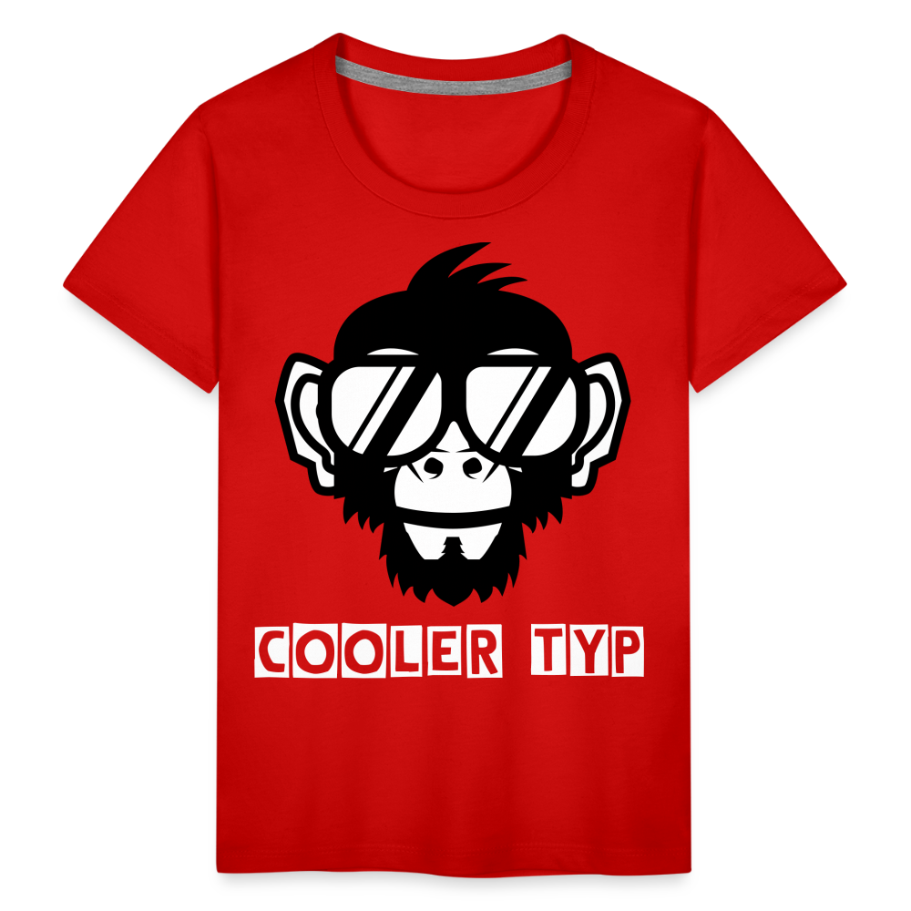 Kinder Premium T-Shirt - Cooler Typ Affen Design - Rot