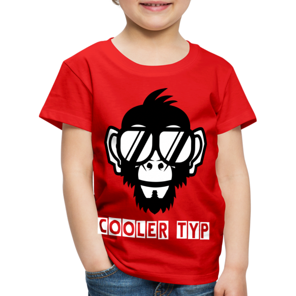 Kinder Premium T-Shirt - Cooler Typ Affen Design - Rot