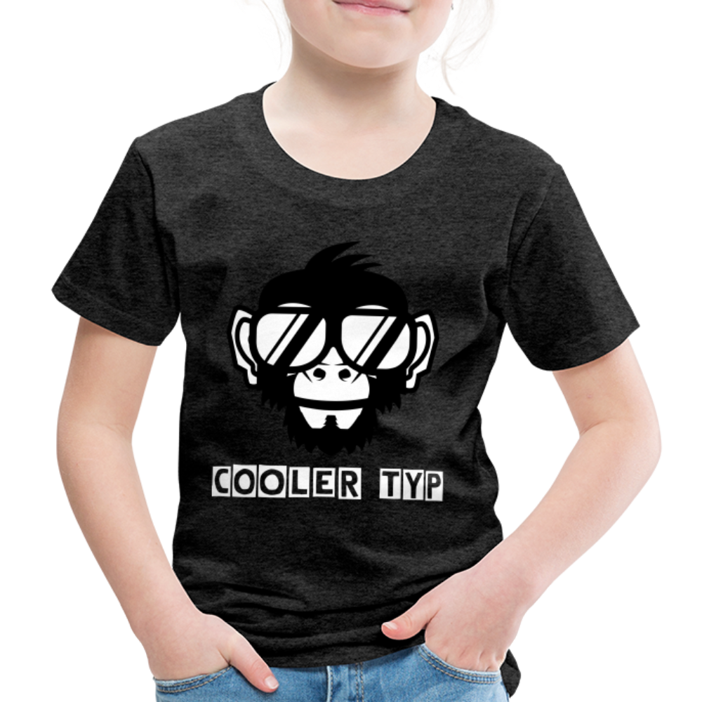 Kinder Premium T-Shirt - Cooler Typ Affen Design - Anthrazit