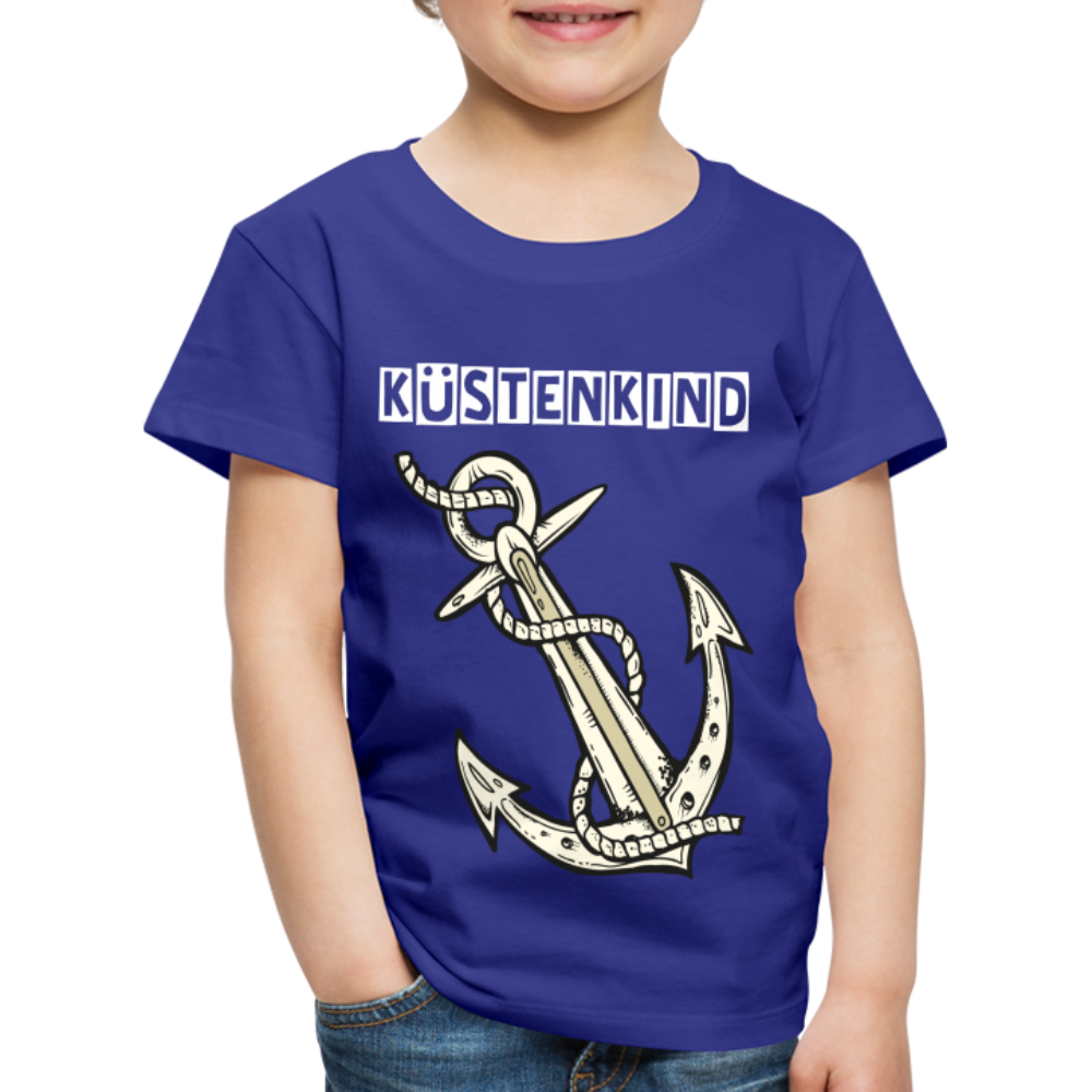 Kinder Premium T-Shirt - Anker Küstenkind Spruch maritim - Königsblau