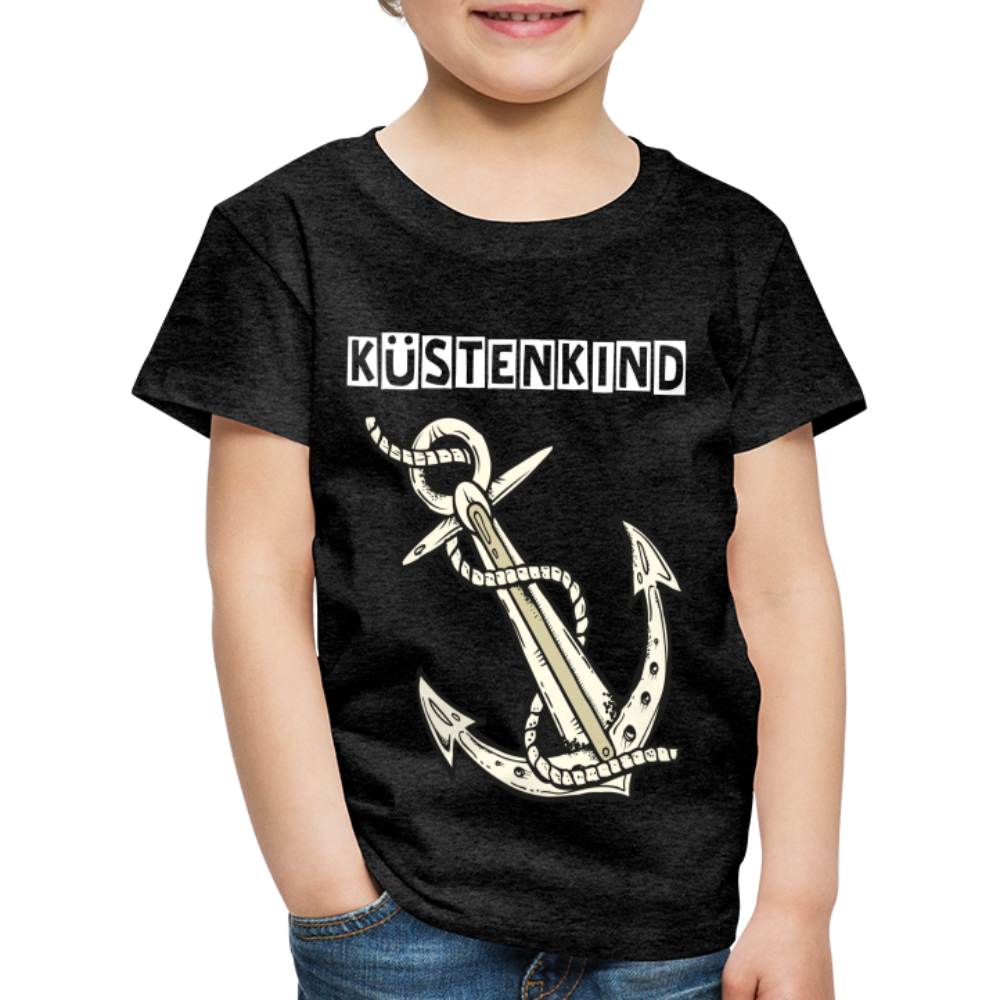 Kinder Premium T-Shirt - Anker Küstenkind Spruch maritim - Anthrazit