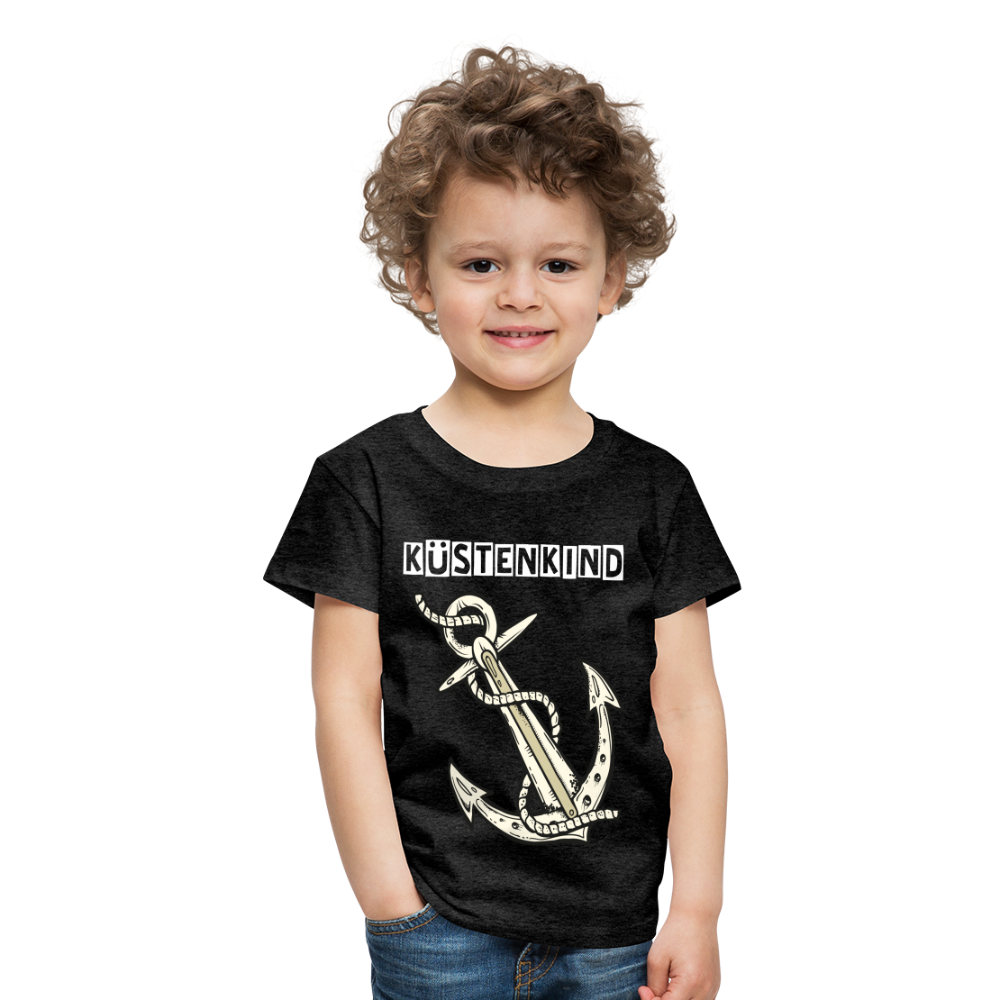 Kinder Premium T-Shirt - Anker Küstenkind Spruch maritim - Anthrazit