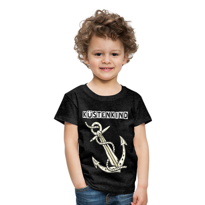 Kinder Premium T-Shirt - Anker Küstenkind Spruch maritim - Anthrazit