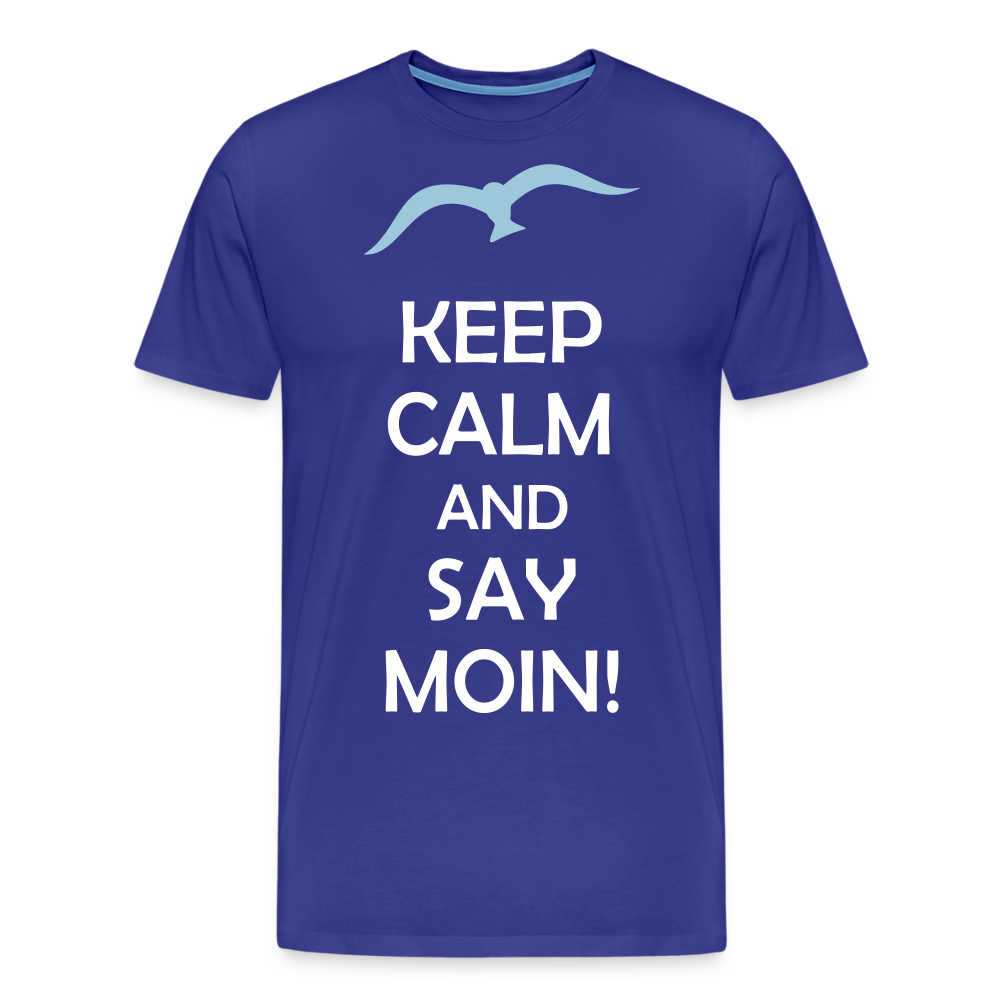 Männer Premium T-Shirt - Keep Calm and Say MOIN Maritim Design - Königsblau