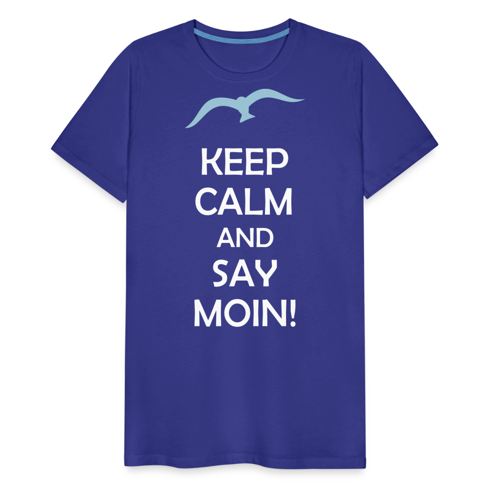 Männer Premium T-Shirt - Keep Calm and Say MOIN Maritim Design - Königsblau