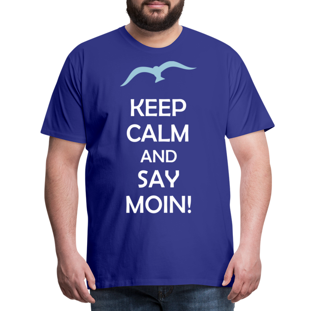 Männer Premium T-Shirt - Keep Calm and Say MOIN Maritim Design - Königsblau