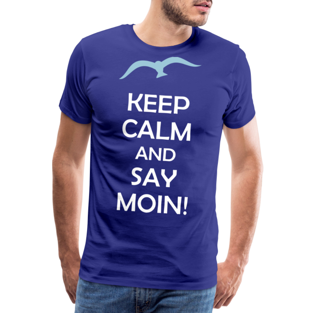 Männer Premium T-Shirt - Keep Calm and Say MOIN Maritim Design - Königsblau