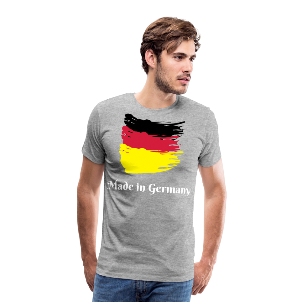 Männer Premium T-Shirt - Made in Germany Spruch Design - Grau meliert