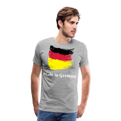 Männer Premium T-Shirt - Made in Germany Spruch Design - Grau meliert