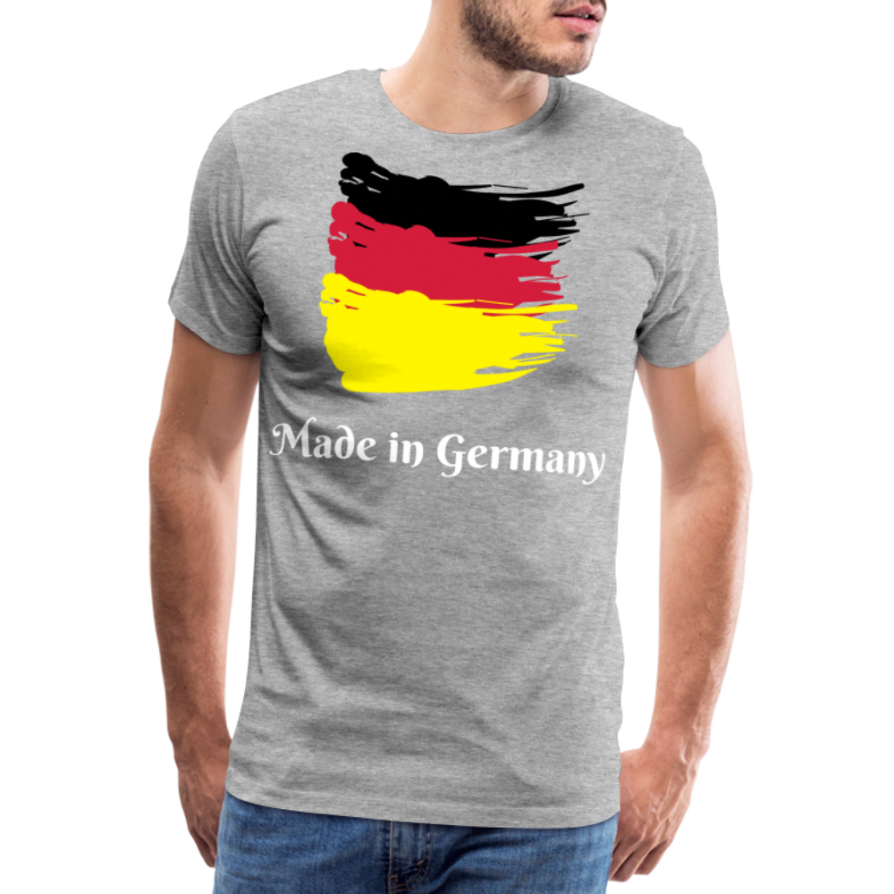 Männer Premium T-Shirt - Made in Germany Spruch Design - Grau meliert