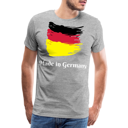 Männer Premium T-Shirt - Made in Germany Spruch Design - Grau meliert