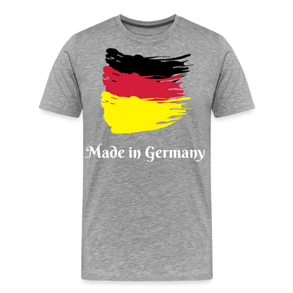 Männer Premium T-Shirt - Made in Germany Spruch Design - Grau meliert