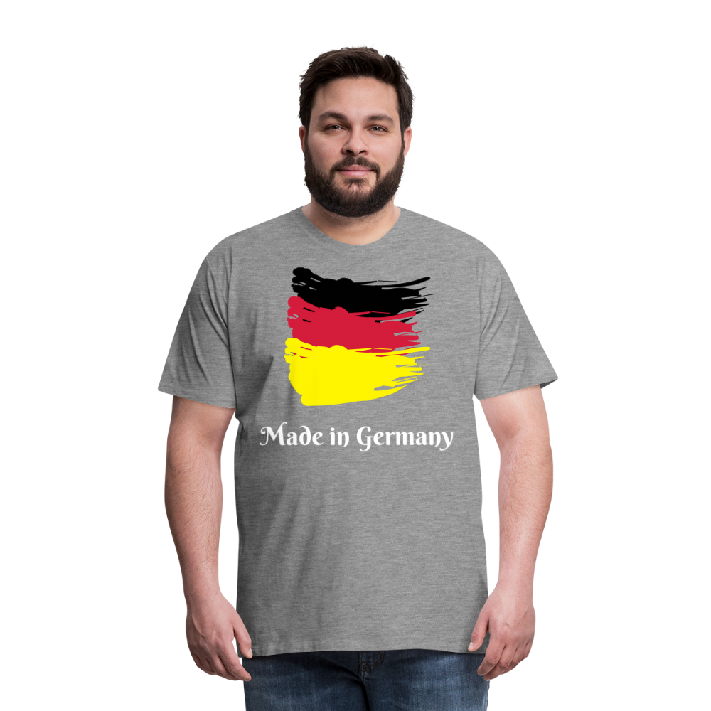 Männer Premium T-Shirt - Made in Germany Spruch Design - Grau meliert