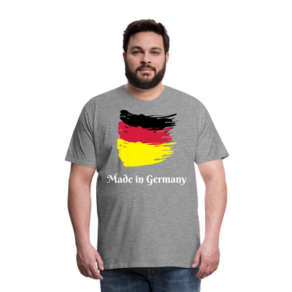 Männer Premium T-Shirt - Made in Germany Spruch Design - Grau meliert