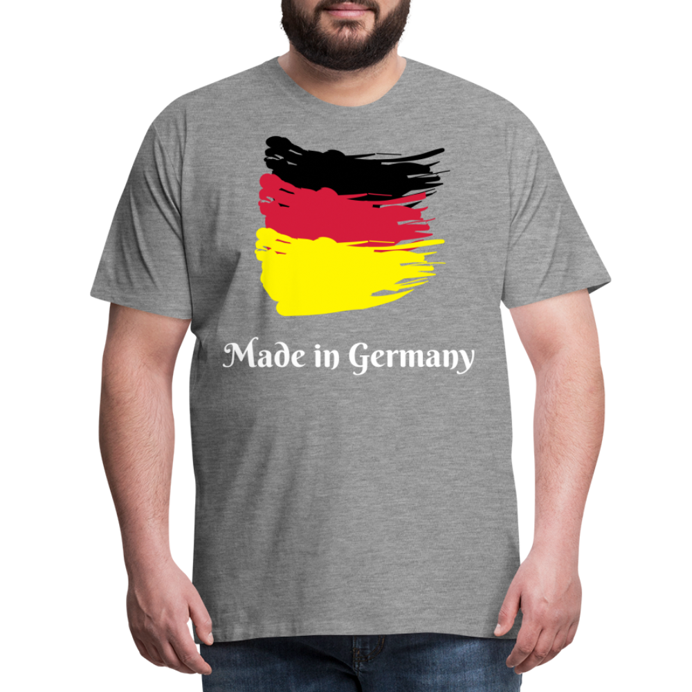Männer Premium T-Shirt - Made in Germany Spruch Design - Grau meliert