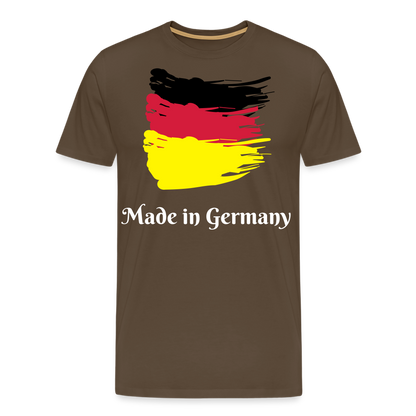 Männer Premium T-Shirt - Made in Germany Spruch Design - Edelbraun