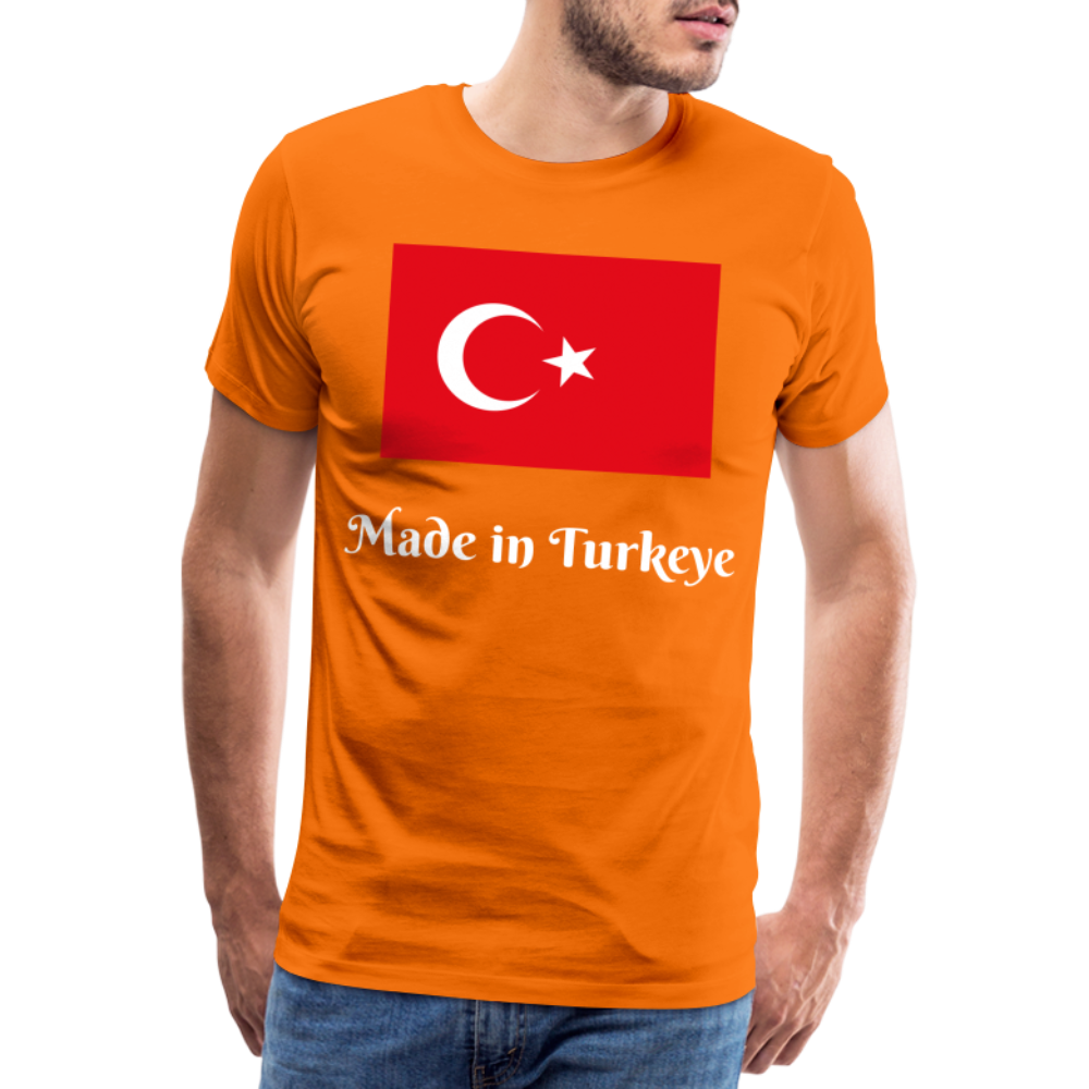 Männer Premium T-Shirt - Made in Turkeye Spruch - Orange