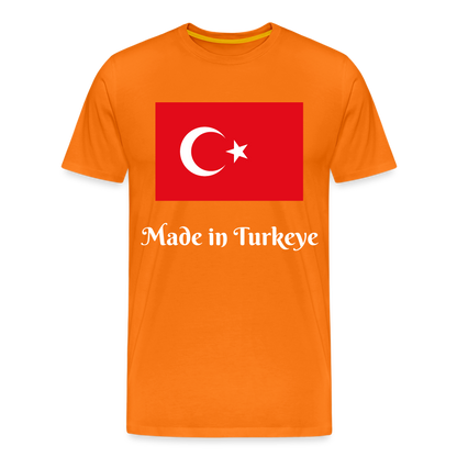 Männer Premium T-Shirt - Made in Turkeye Spruch - Orange