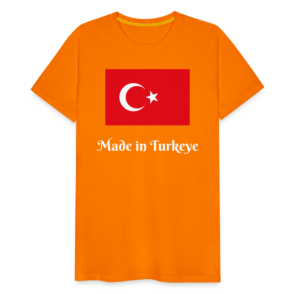 Männer Premium T-Shirt - Made in Turkeye Spruch - Orange