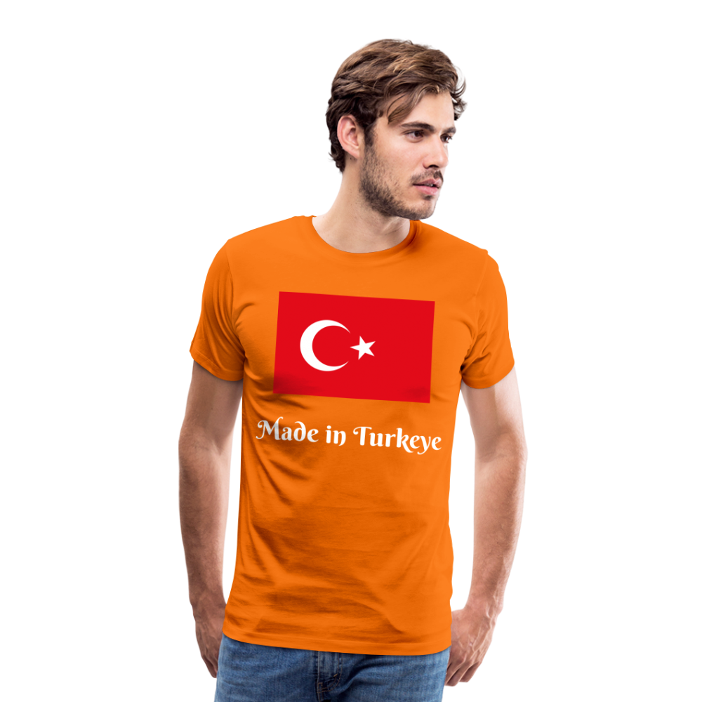 Männer Premium T-Shirt - Made in Turkeye Spruch - Orange