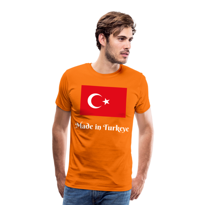 Männer Premium T-Shirt - Made in Turkeye Spruch - Orange