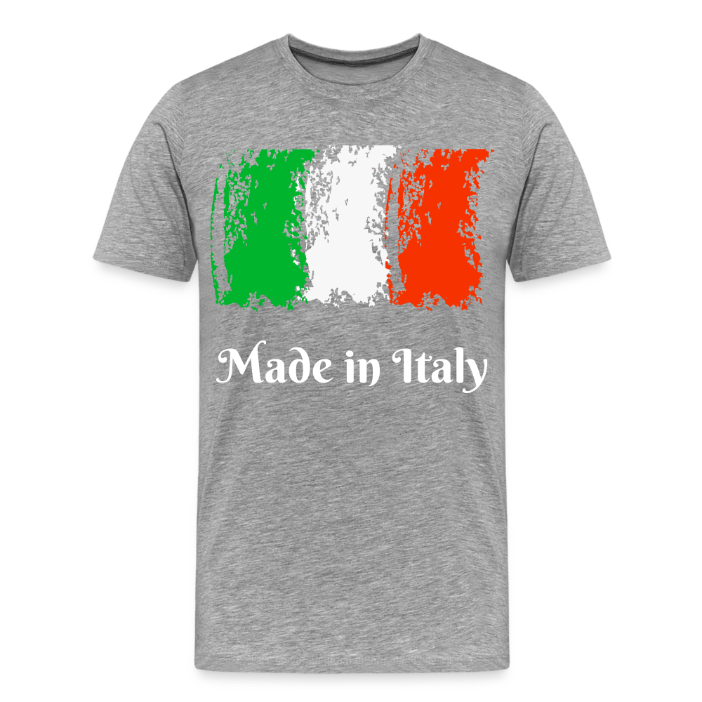 Männer Premium T-Shirt - Made in Italy - Grau meliert