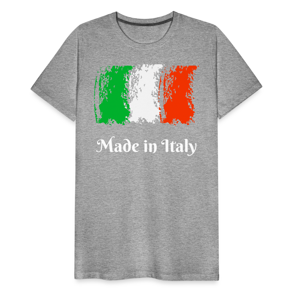 Männer Premium T-Shirt - Made in Italy - Grau meliert