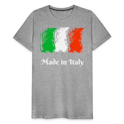 Männer Premium T-Shirt - Made in Italy - Grau meliert